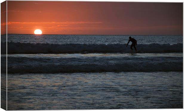 Surfer Canvas Print by Tracey Whitefoot