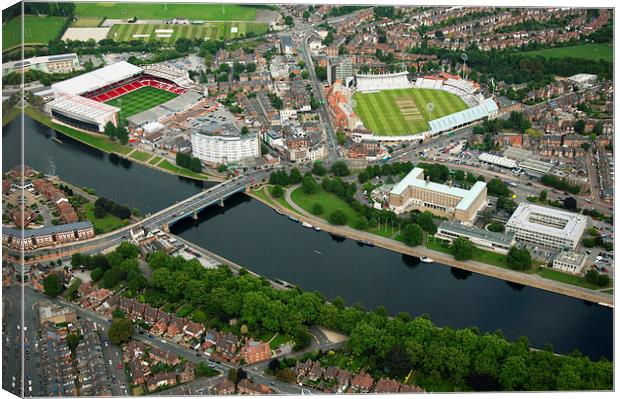 Trent Bridge, Nottingham Canvas Print by Tracey Whitefoot