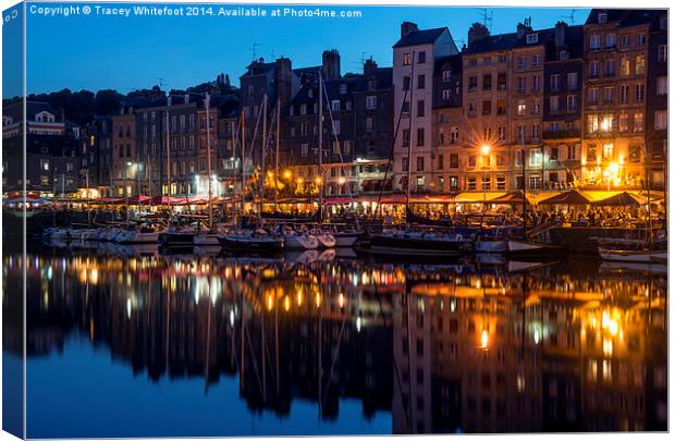 Honfleur Blue Hour  Canvas Print by Tracey Whitefoot