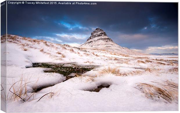 Winter at Kirkjufell   Canvas Print by Tracey Whitefoot