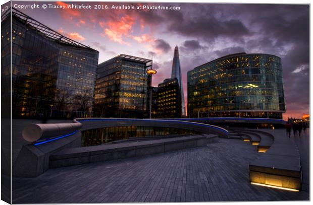 Southbank Sunset Canvas Print by Tracey Whitefoot
