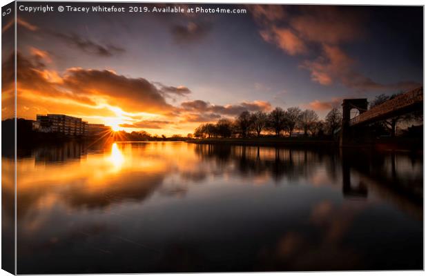 Winter Sunset  Canvas Print by Tracey Whitefoot