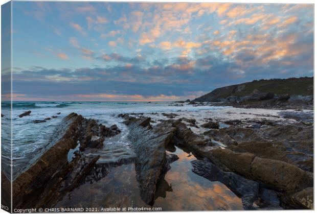 Sunset Dollar Cove Canvas Print by CHRIS BARNARD