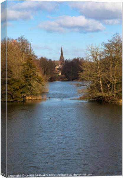 Clumber Park Lake Canvas Print by CHRIS BARNARD