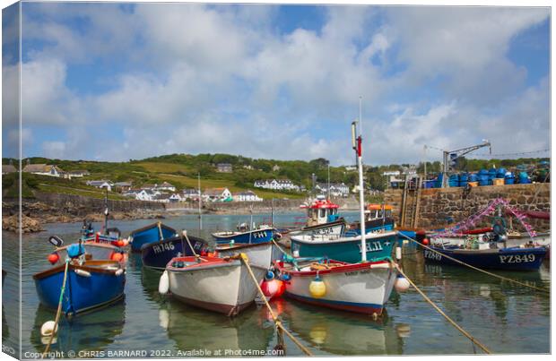 Coverack Harbour Canvas Print by CHRIS BARNARD