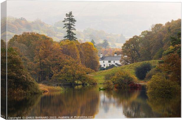 Autumn on Rydal Water Canvas Print by CHRIS BARNARD