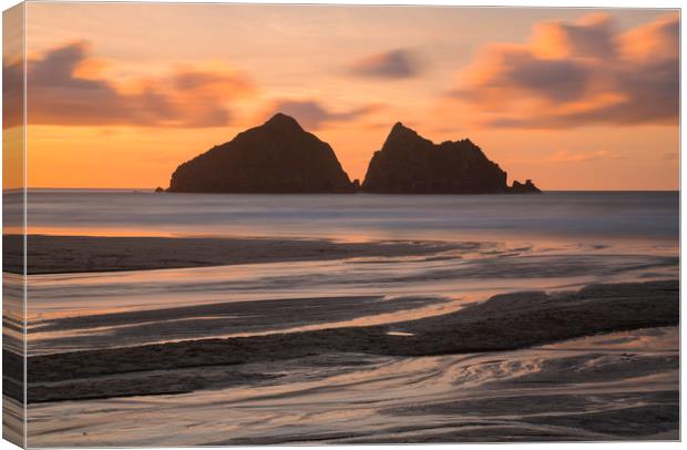 Carters Rocks  Sunset Canvas Print by CHRIS BARNARD