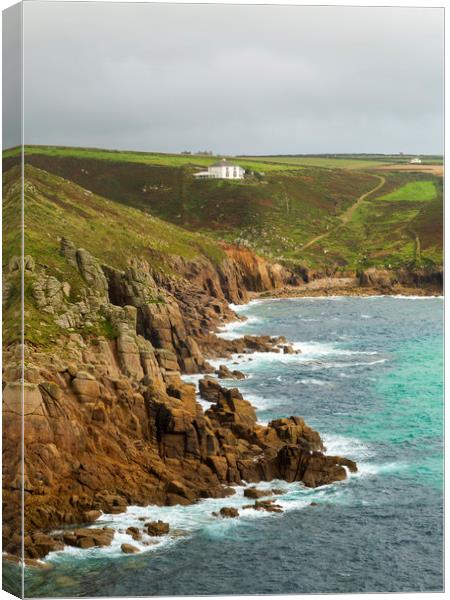 Coastal View Towards Nanjizal Canvas Print by CHRIS BARNARD