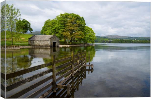 Windermere Boathouse Canvas Print by CHRIS BARNARD