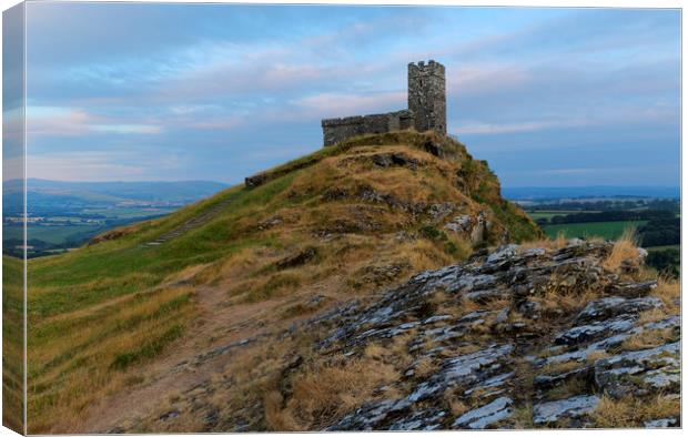 Sunset Brentor Church Canvas Print by CHRIS BARNARD