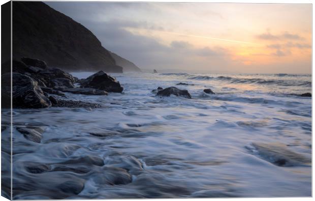 Downderry Dawn Canvas Print by CHRIS BARNARD