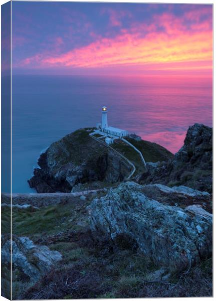 South Stack Lighthouse Canvas Print by CHRIS BARNARD