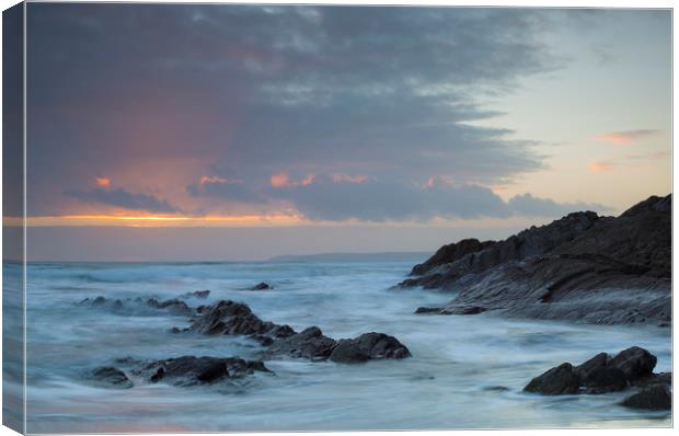 Sharrow Point Sunset Canvas Print by CHRIS BARNARD