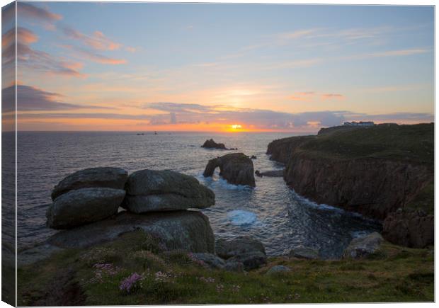 Lands End Sunset Canvas Print by CHRIS BARNARD