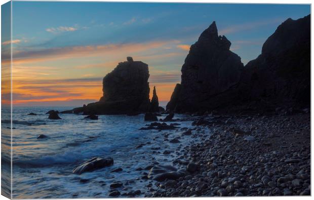 Sandymouth Bay Sunset Canvas Print by CHRIS BARNARD