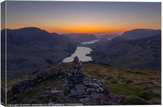 Fleetwith Pike Sunset Canvas Print by CHRIS BARNARD