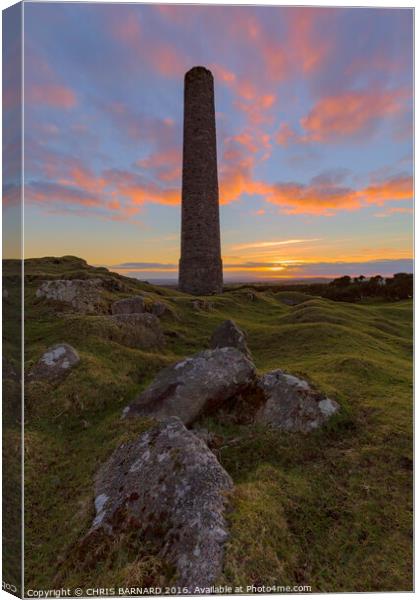 West Caradon Mine Canvas Print by CHRIS BARNARD