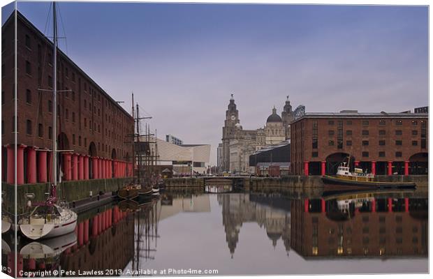 The Albert Dock Canvas Print by Pete Lawless