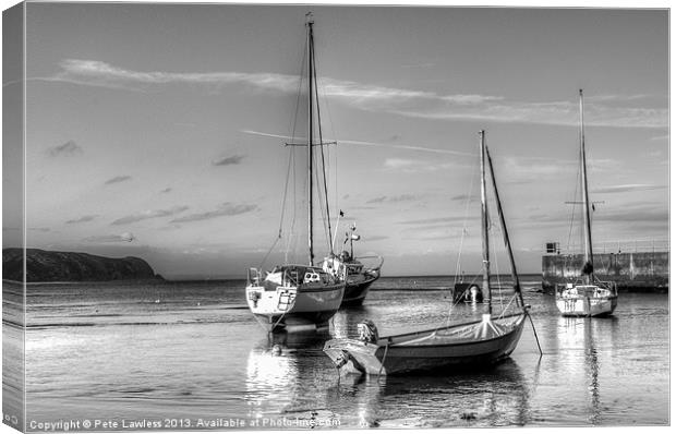 Abersoch Harbour Canvas Print by Pete Lawless