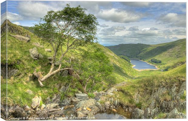 Haweswater from Small Water Beck Canvas Print by Pete Lawless