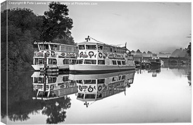 Chester Boats River Dee Chester Canvas Print by Pete Lawless