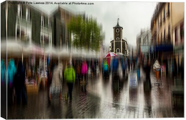 A Rainy Day in Keswick Canvas Print by Pete Lawless