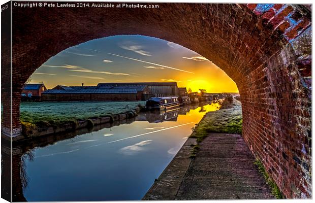  The bridge of dawn Canvas Print by Pete Lawless