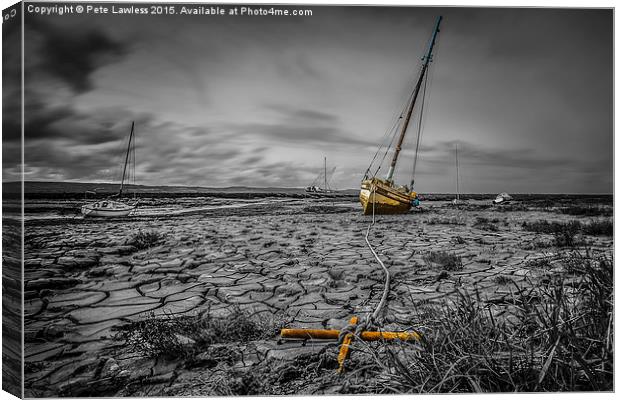  Waiting For The Tide Canvas Print by Pete Lawless