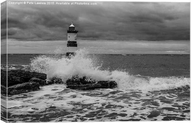  Penmon Lighthouse Canvas Print by Pete Lawless