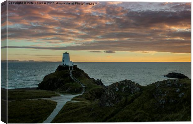  Twr Mawr Lighthouse   Llanddwyn Island Anglesey a Canvas Print by Pete Lawless