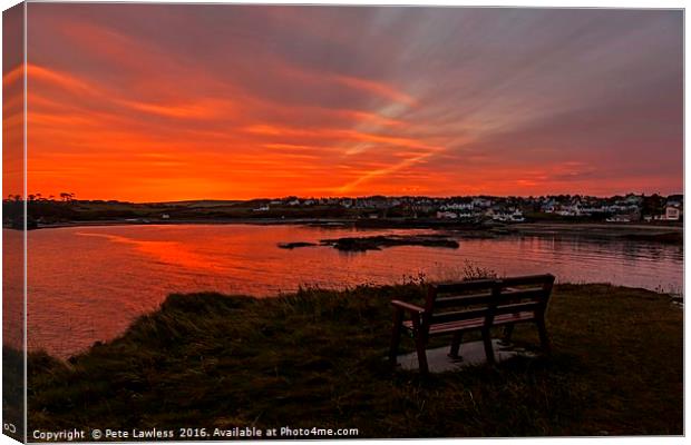 Sunrise Cemaes Bay, Anglesey Canvas Print by Pete Lawless