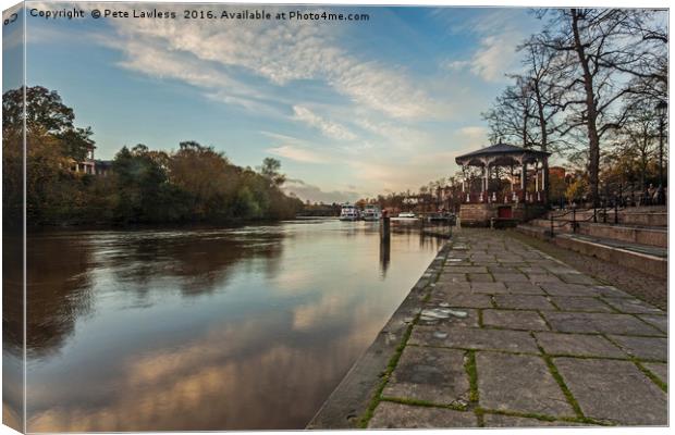 River Dee, The Groves Chester Canvas Print by Pete Lawless