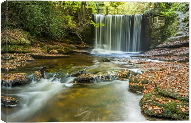 Nant Mill Waterfall Canvas Print by Pete Lawless