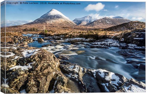 Glamaig and Marsco The Red Cuillin Canvas Print by Pete Lawless
