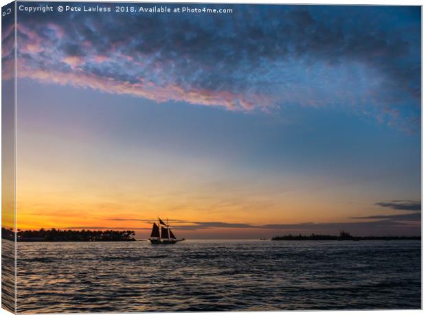 Sunset Key West Florida Canvas Print by Pete Lawless