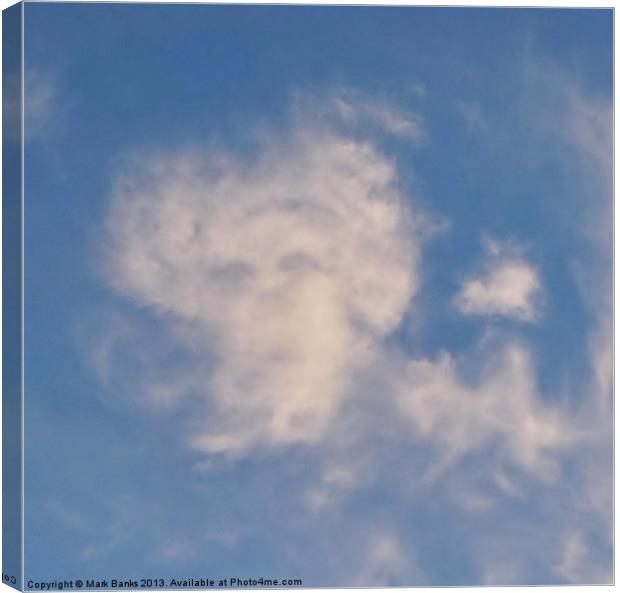 Cloud Formation, Big Brother is watching! Canvas Print by Mark  F Banks