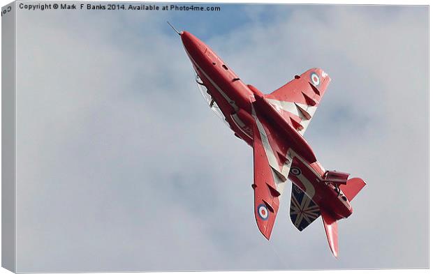  A Red Arrow  Canvas Print by Mark  F Banks