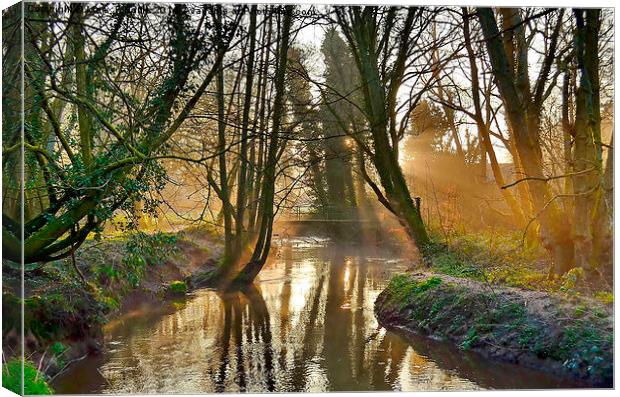  Another Sunrise on the  'WEY' Canvas Print by Mark  F Banks