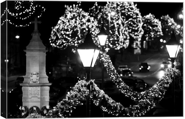 Brackley Festive Lamps Canvas Print by Jon Mills