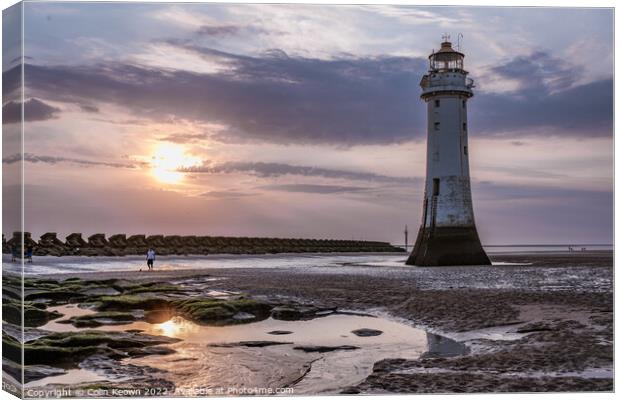 Perch Rock Lighthouse Canvas Print by Colin Keown