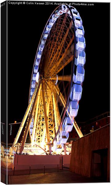  Liverpool Wheel at Night Canvas Print by Colin Keown