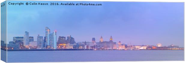 Liverpool Skyline PANO Canvas Print by Colin Keown