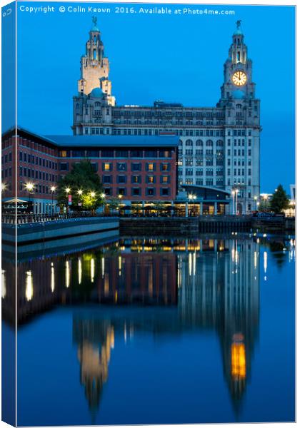 Liverpool - News at Ten Canvas Print by Colin Keown