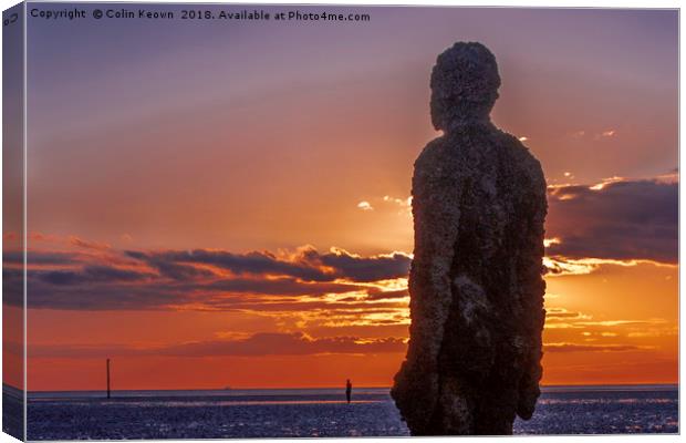 Anthony Gormley's 'Another Place' Canvas Print by Colin Keown