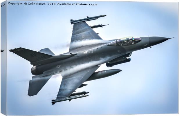 F16 USAF Canvas Print by Colin Keown