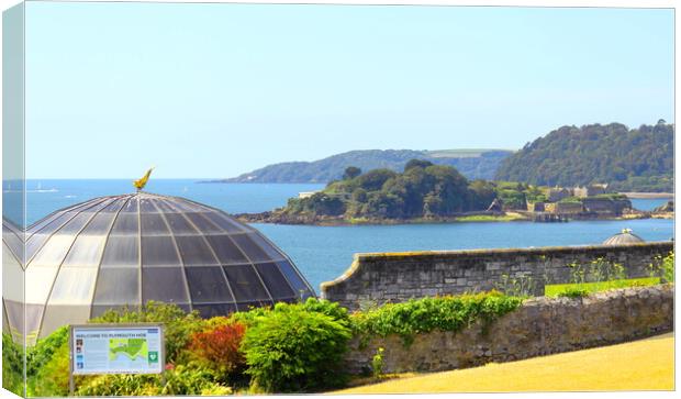View of the Sound from Plymouth Hoe, Canvas Print by Bryan 4Pics