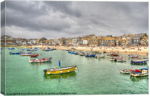 St Ives, Cornwall Canvas Print by Chris Willman