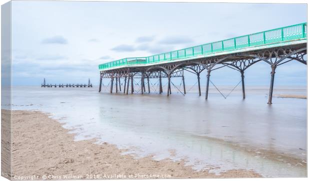 Lytham St Annes Pier Canvas Print by Chris Willman