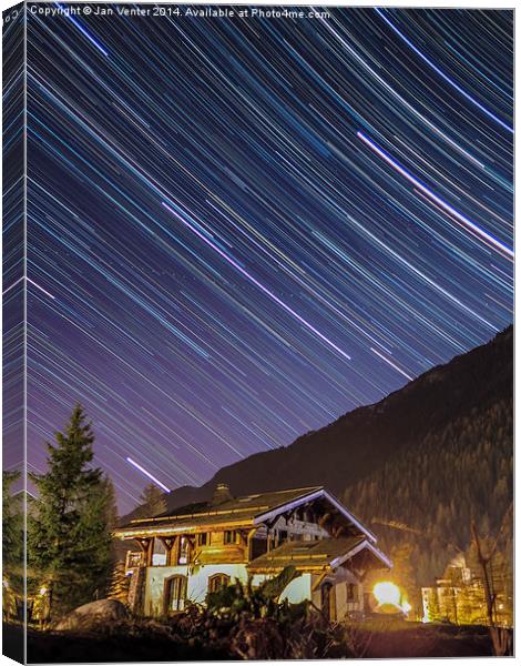Chamonix stars Canvas Print by Jan Venter
