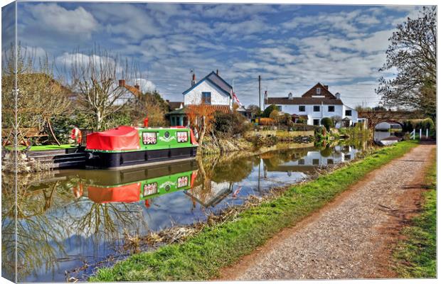 Bridgwater and Taunton Canal Somerset Canvas Print by austin APPLEBY